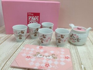 ◇ディズニー ミッキー＆ミニー 茶器セット 1点 湯呑 急須 3P125 【80】