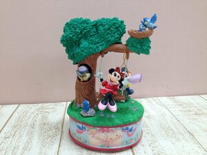 ◇ディズニー ミッキー＆ミニー フィギュア オルゴール 1点 エネスコ ENESCO 3P88 【60】