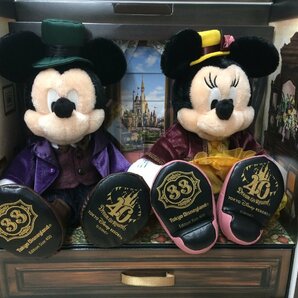 ディズニー 《未使用品》TDR40周年記念 クラブ33 club33限定 ミッキー＆ミニーぬいぐるみセット 2A48 【大型】の画像2