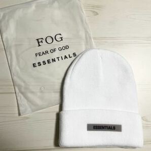 essentials エッセンシャルズ fear of god フィアオブゴッド ニット ビーニー ユニセックス メンズ レディース ニット帽 ホワイト 白の画像1