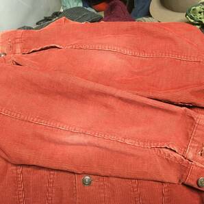 2402ビンテージ70sリーバイスLevi'sコーデュロイCORDSジャケット38バーガンディ70505ジージャンGジャンUSED古着OLDオールドUSAアメリカの画像6