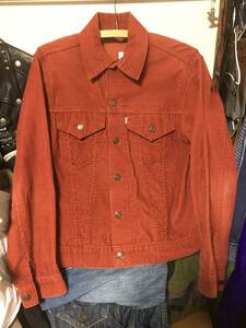 2402ビンテージ70sリーバイスLevi'sコーデュロイCORDSジャケット38バーガンディ70505ジージャンGジャンUSED古着OLDオールドUSAアメリカ