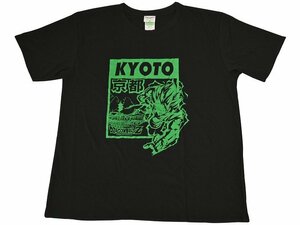 ■Tシャツ■半袖 綿 ドラゴンボール 京都 ブラック 日本土産 Mサイズ tk-313-K 【おみやげ ギフト】