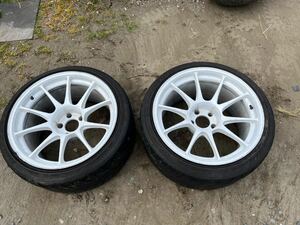 ② 軽量 Weds ウェッズ TC105N 18×10.5J+12 2本セット 114.3 5H ドリフト GTR work rays ssr