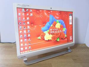 東芝 一体型PC REGZA PC D714/T7LW Core i7 4700MQ 2.40GHz 8GB 3TB BD Windows8.1 搭載 21.5型 1920x1080 DtoD PD714T7LBXW