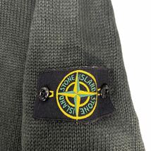 定価7.5万 極美品 STONE ISLAND ストーンアイランド ハーフ釦 ニット セーター サイズL セージグリーン イタリア製 廃盤モデル 希少 A3130_画像7