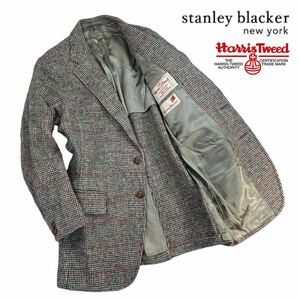 美品 Stanley Blacker×Harris Tweed スタンレーブラッカー ハリスツイード 80s vintage 2Bツイードジャケット サイズS-M相当 古着 A2213