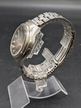 SEIKO セイコー　ELNIX エルニクス　0703-7000　腕時計　電磁テンプ式　シルバー×ブラウン文字盤　デイデイト　カットガラス_画像5