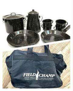 【B】【10362】☆★FIELD CHAMP フィールドチャンプ クックディナーセット キャンプグッズ 11点セット☆★