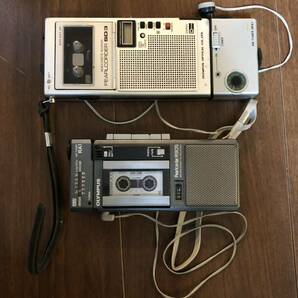 2.21 当時物 現状 ジャンク扱い OLYMPUS RA1 Pearicorder R905 MICROCASSETTE RECORDER PEARLORDER SD3 未使用含む 電池物未使用テープの画像1