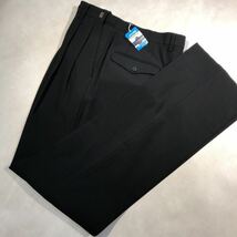 新品 定価3.9万【サイズAB7XL★Kanebo礼服】4Bダブルスーツ 漆黒フォーマル 背抜き ノーベンツ 2タック アジャスター付き ウール100%_画像6