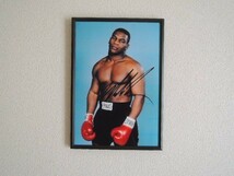 A4 額付き ポスター マイクタイソン Mike Tyson エバーラスト Everlast グローブ 写真 ボクシング _画像4