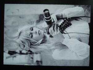 A4 額付き ポスター ブリジットバルドー Brigitte Bardot ヴォーグ VOGUE ニコン NIKON カメラ 白黒 フォトフレーム 