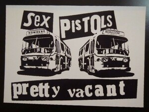 A4 額付き ポスター Sex Pistols セックスピストルズ Pretty Vacant ジェイミーリード Jamie Reid カーキ