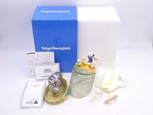 AA1317/デッドストック 動作品 東京 ディズニー ランド HAPPY BIRTHDAY DONALD DUCK 2003 手巻 腕時計/共箱 ドナルド/LIMITED 未使用保管品