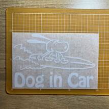 66 送料無料　Dog in Car 白　ステッカー　カッティングシール　ドッグインカー_画像2