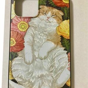 【立体ケース】iPhone12 12pro ケース カバー ソフト 花 フラワー マンチカン 猫 長毛 ネコ スマホ 携帯 