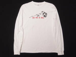 ◆古着卸USA■DELTA☆長袖Tシャツ★★★L　 See You In Hell 　 アメリカ直輸入　SALE お見逃しなく!