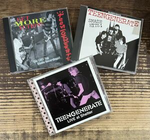 CD 3枚セット】TEENGENERATE ティーンジェネレイト■GET MORE ACTION!■SMASH HITS■LIVE AT SHELTER■AMERICAN SOUL SPIDERS GARAGE PUNK