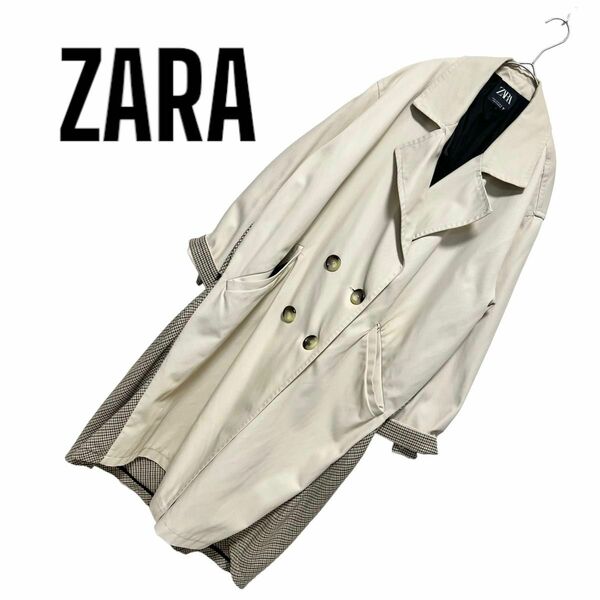 ZARA コントラストトレンチコート