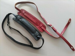 FENDER Vintage Strap red * black 2 pcs set secondhand goods [ processing equipped ] free shipping fender Vintage strap 
