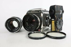 Zenza Bronica ゼンザブロニカ S2 中判フィルムカメラ Nikkor 75mm 2.8 / 135mm 3.5 レンズ Sekonic ZOOM METER【ジャンク品】★F