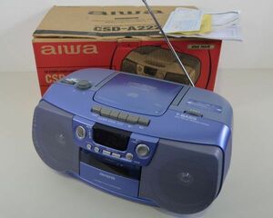 [IM] 使用感僅少 アイワ　aiwa　CDラジカセ　CSD-A222　ブルー　AM/FMラジオ　美品　ラジオ　カセット　2002年式