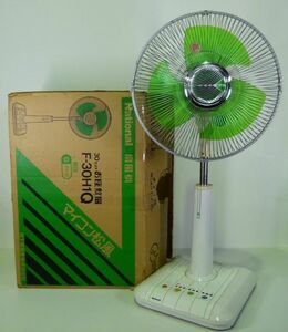 [IM] National electric fan F-30H1Q 30 centimeter microcomputer pine manner . seat .. green Showa Retro National