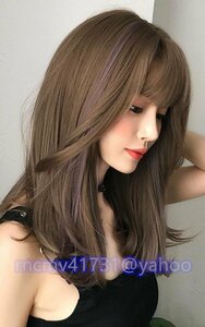 「81SHOP」ロングストレート つむじ部分手植え 自然に見えますフルウィッグ かつら ヘアアクセサリー サラサラ 自然