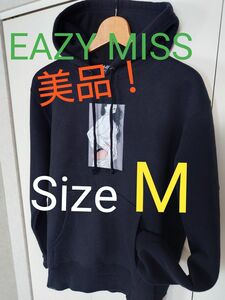 EAZY MISS プルオーバーパーカー　ブラック　Size　M