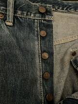 ☆ LEVIS 501XXモデル 1950年代初期 （1952～1953？）オリジナルレザーパッチ16ボタン W34 大戦 50s S501XX 革パッチヴィンテージ WWⅡ ☆_画像6