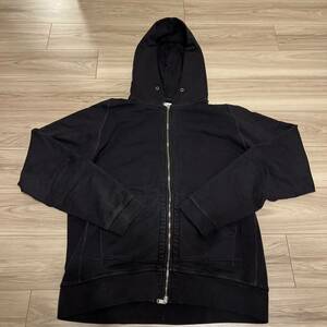 【美品】nonnative ノンネイティブ DWELLER FULL ZIP HOODY COTTON SWEAT OVERDYED VW スウェット フーディー パーカー ブラック 　