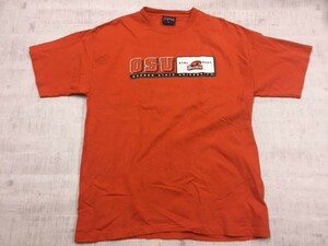 JANSPORT ジャンスポーツ製 OSU オレゴン州立大学 ビーヴァーズ Beavers NCAA 半袖Tシャツ カットソー メンズ XL オレンジ
