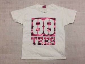 88 Tees 88ティーズ Hawaii ハワイ スーベニア リゾート バカンス ロゴプリント 半袖Tシャツ カットソー キッズ S 白