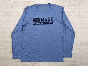 ボストンスキースポーツクラブ BSSC ロゴプリント PORT&COMPANY オールド アメカジ ロンT 長袖Tシャツ メンズ M 水色