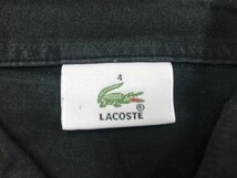 ラコステ LACOSTE トラッド シェルボタン 深めハーフボタン 長袖プルオーバーシャツ メンズ 日本製 コットン100% 4 黒_画像2