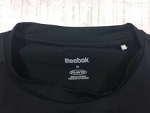 リーボック Reebok スポーツ トレーニング ストリート 五分袖Tシャツ メンズ ストレッチ ドライメッシュ S 黒_画像2