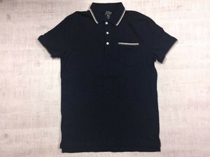 J.CREW ジェイクルー レトロ オールド トラッド ハーフボタン 半袖ポロシャツ メンズ コットン100% S 紺