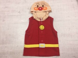 それいけ！あんぱんまん バンダイ BANDAI 子供服 キャラクター なりきり フリース ベスト パーカー キッズ ポリエステル100% 110 赤