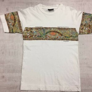 90s 古着 オーストラリア製 Dream like Australia アボリジナルアート Danny Eastwood サーフ スーベニア Tシャツ メンズ M 白の画像1