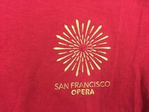 GILDAN製 ギルダン SAN FRANCISCO OPERA サンフランシスコオペラ スーベニア お土産 半袖Tシャツ カットソー メンズ 刺繍 S 赤_画像3