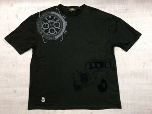 チャーリーグリーン Charlie Green 半袖Tシャツ メンズ ロゴ 車 フロッキープリント ビッグサイズ オールド 4L グレー