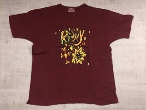 CRAZY BLVD クレイジーブルーバード RISKY アメカジ オールド レトロ 古着 半袖Tシャツ カットソー メンズ エンジ