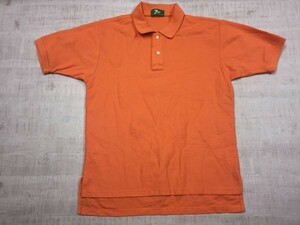 7UP セブンアップ 企業物 無地 プレーン オールド レトロ 古着 半袖ポロシャツ メンズ M オレンジ