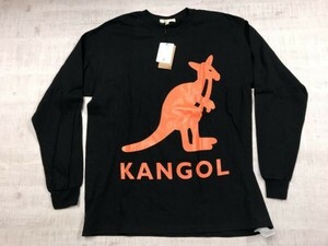 タグ付き Revo. レヴォ × KANGOL カンゴール コラボ ストリート ビッグロゴ ロンT 長袖Tシャツ カットソー メンズ 2 黒