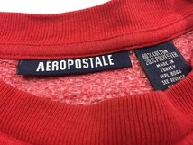 エアロポステール Aeropostale オールド アメカジ ストリート ヒップホップ ロゴ刺繍 スウェットトレーナー メンズ コットン混合 M 赤_画像2