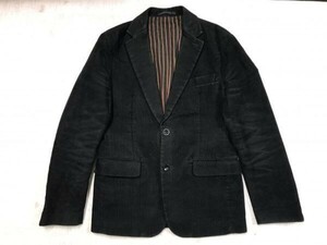 a-vevea.v.v HOMME French традиции Y2K 00s Neo Oniikei стиль б/у одежда маленький . вельвет tailored jacket мужской 46 чёрный 