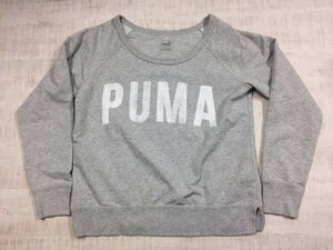 プーマ PUMA スポーツウェア トレーニング フィットネス スウェット トレーナー レディース L ライトグレー