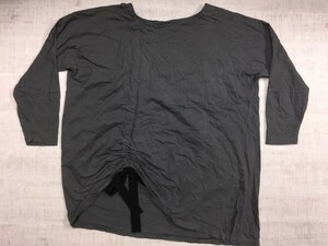 ノアールレーベル n'OrLABEL モード フェミニン アシンメトリーデザイン ドルマンスリーブ 長袖Tシャツ トップス レディース F グレー