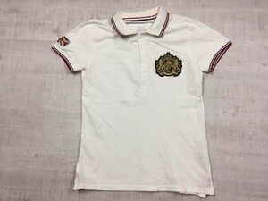  The low ring Stone zTHE ROLLING STONES band lock goods Y2K 00's old clothes polo-shirt with short sleeves lady's M white 